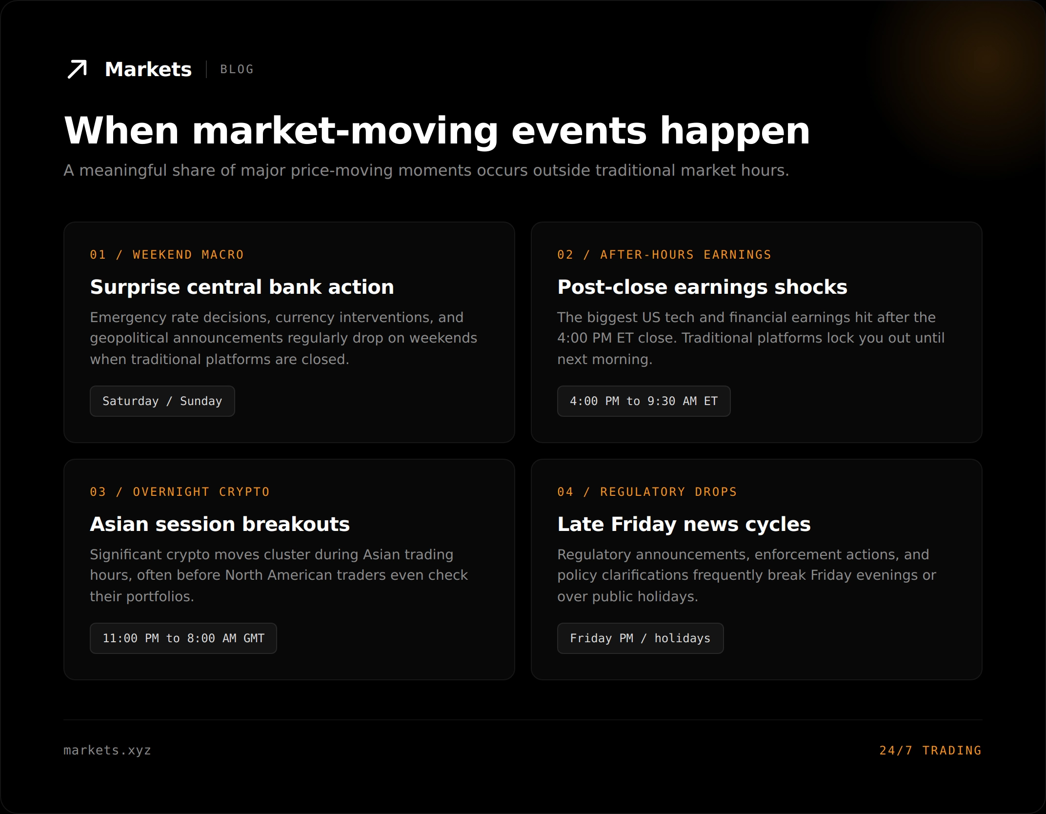 when market-moving events happen
